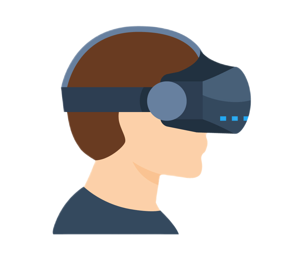 Man with VR headset